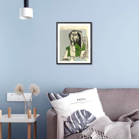 Pablo Picasso Wall Art Sitting Woman Poster Framed Art