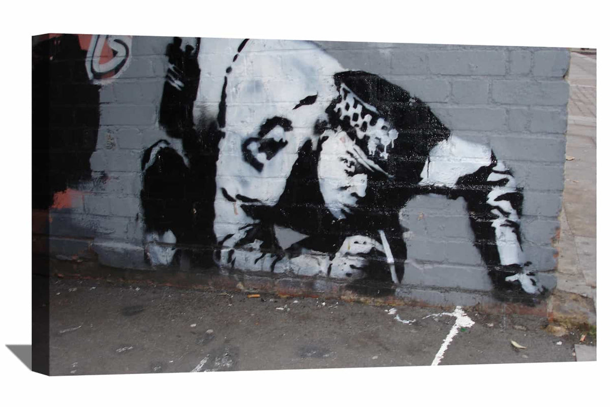 Snorting Policeman Canvas Art