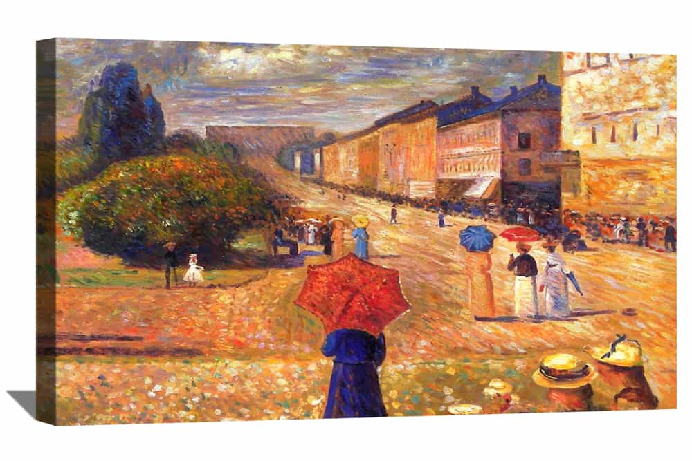 Spring Day on Karl Johan Street Canvas Art