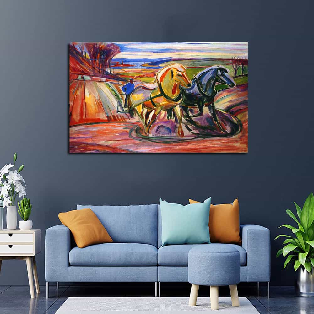 Spring Ploughing Canvas Art