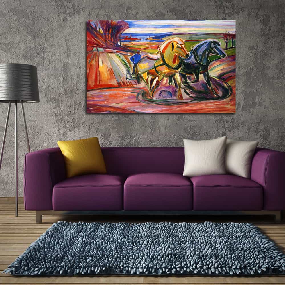 Spring Ploughing Canvas Art