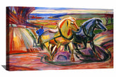 Spring Ploughing Canvas Art