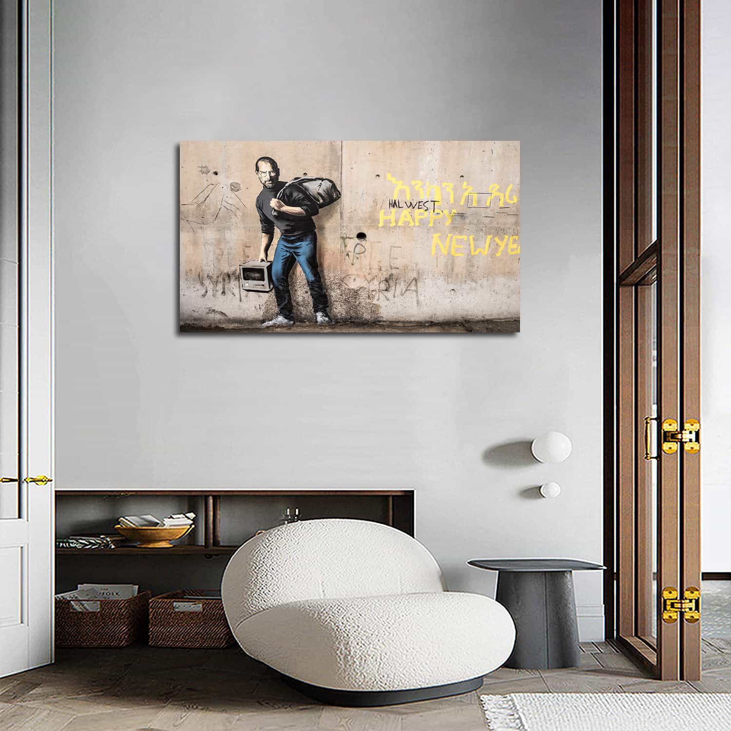 Steve Jobs As Syrian Migrant Canvas Art