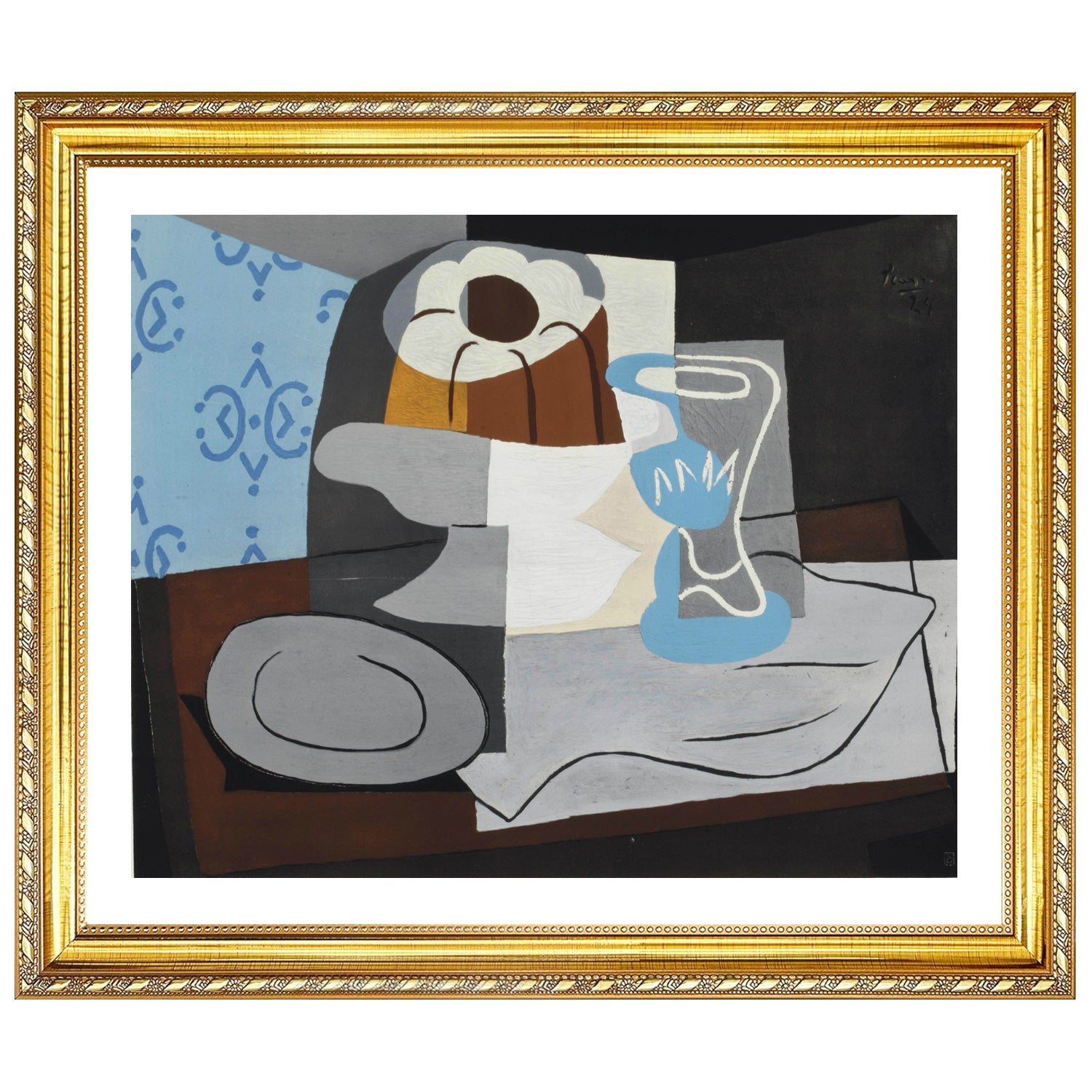 Pablo Picasso Wall Art Still Life With Charlotte Cake Poster Framed Art