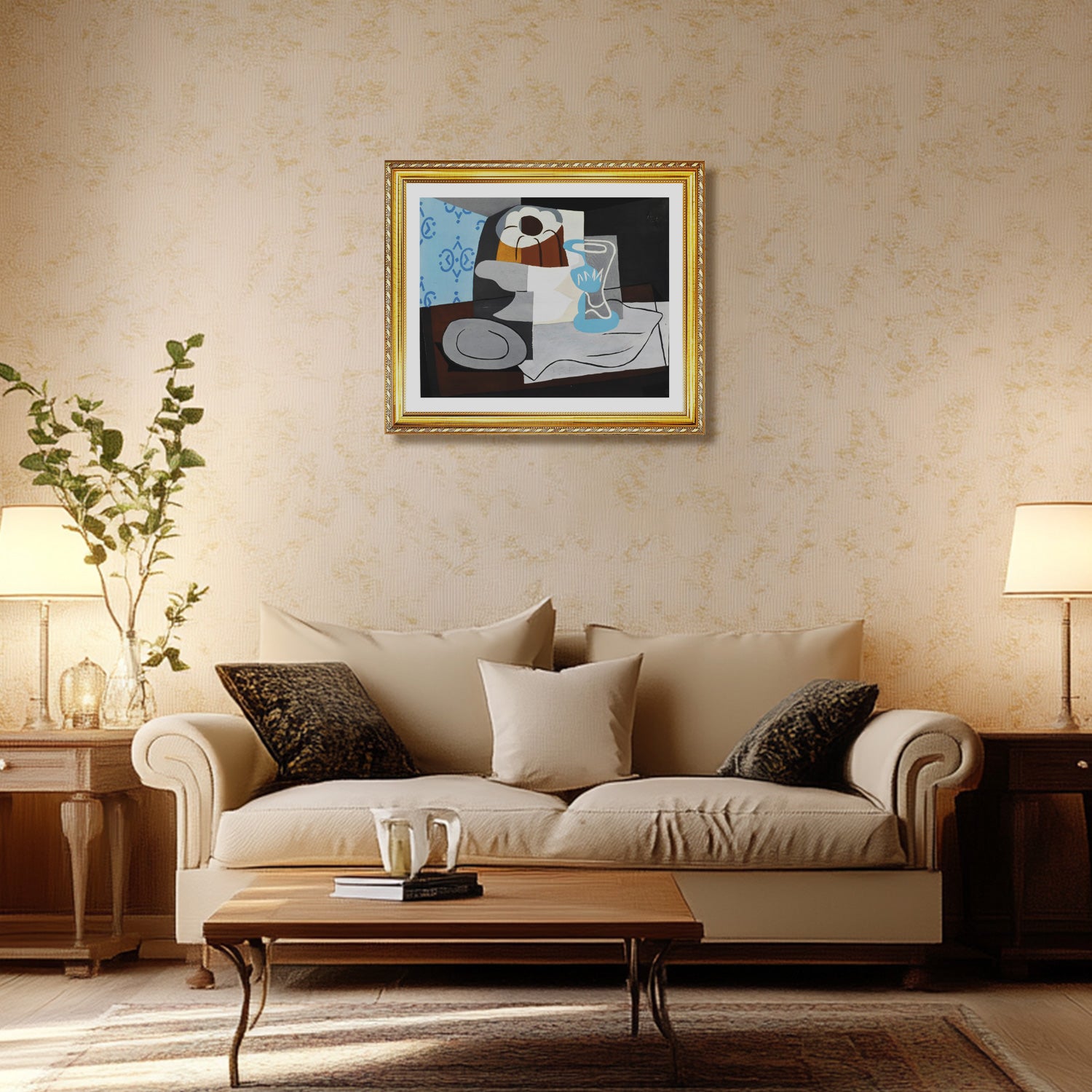 Pablo Picasso Wall Art Still Life With Charlotte Cake Poster Framed Art