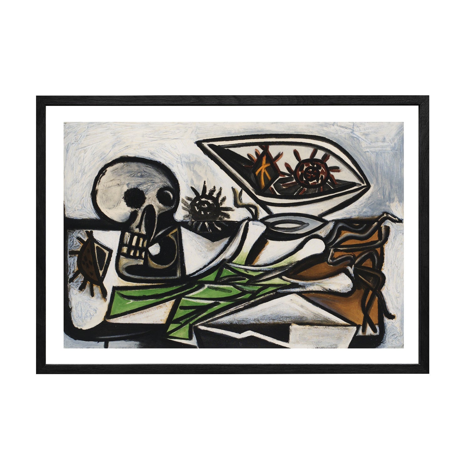 Pablo Picasso Wall Art Still Life With Skull Poster Framed Art