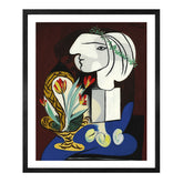 Pablo Picasso Wall Art Still Life With Vase Poster Framed Art