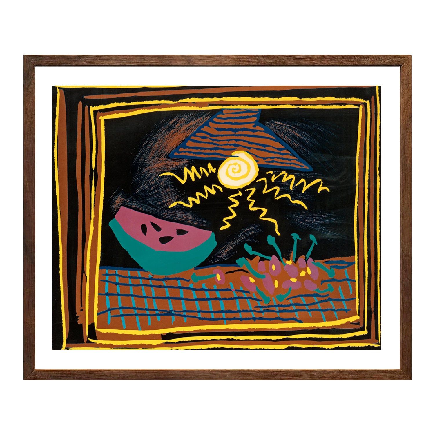 Pablo Picasso Wall Art Still Life With Watermelon Poster Framed Art