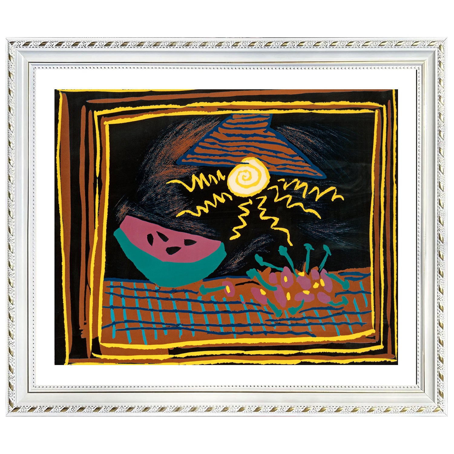 Pablo Picasso Wall Art Still Life With Watermelon Poster Framed Art