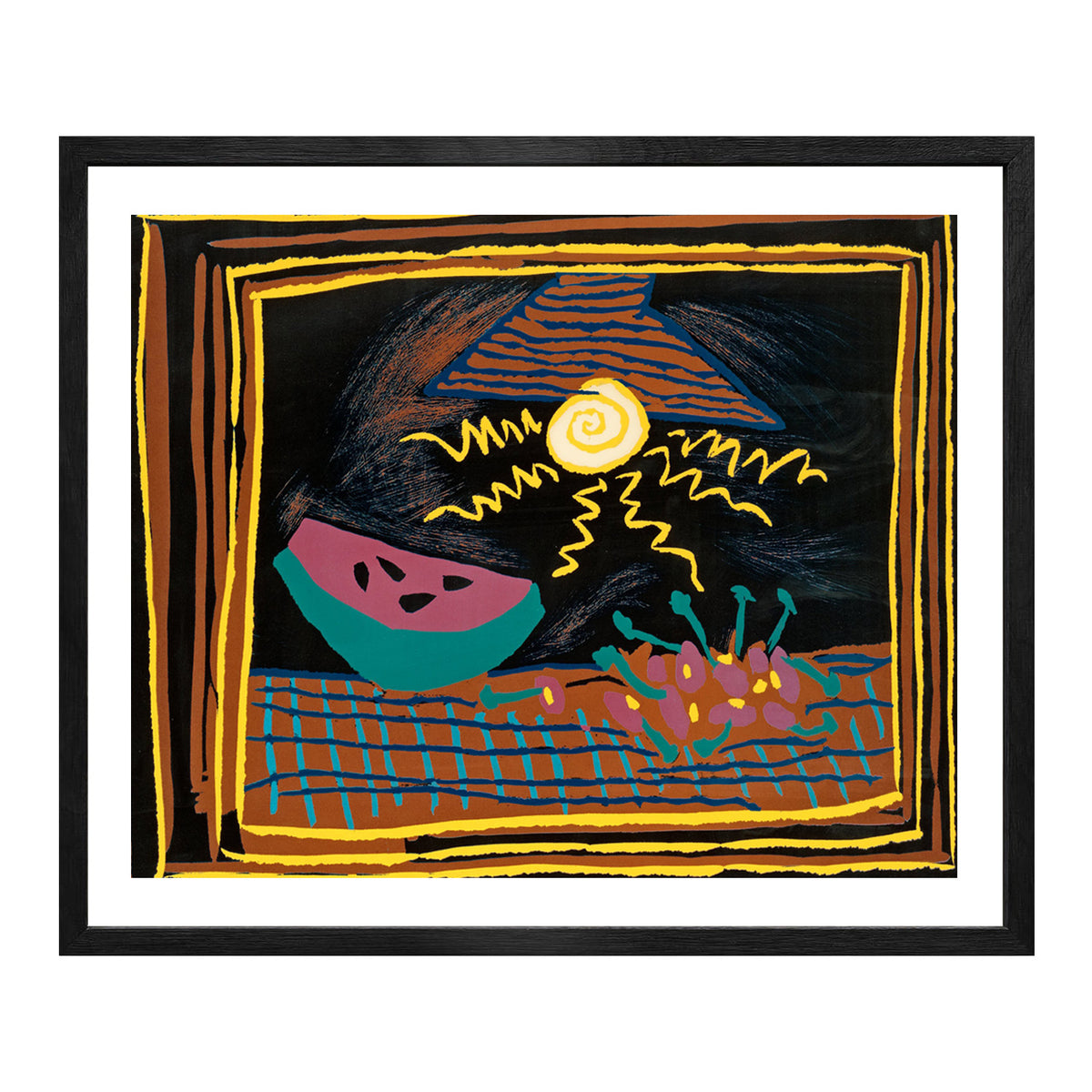 Pablo Picasso Wall Art Still Life With Watermelon Poster Framed Art