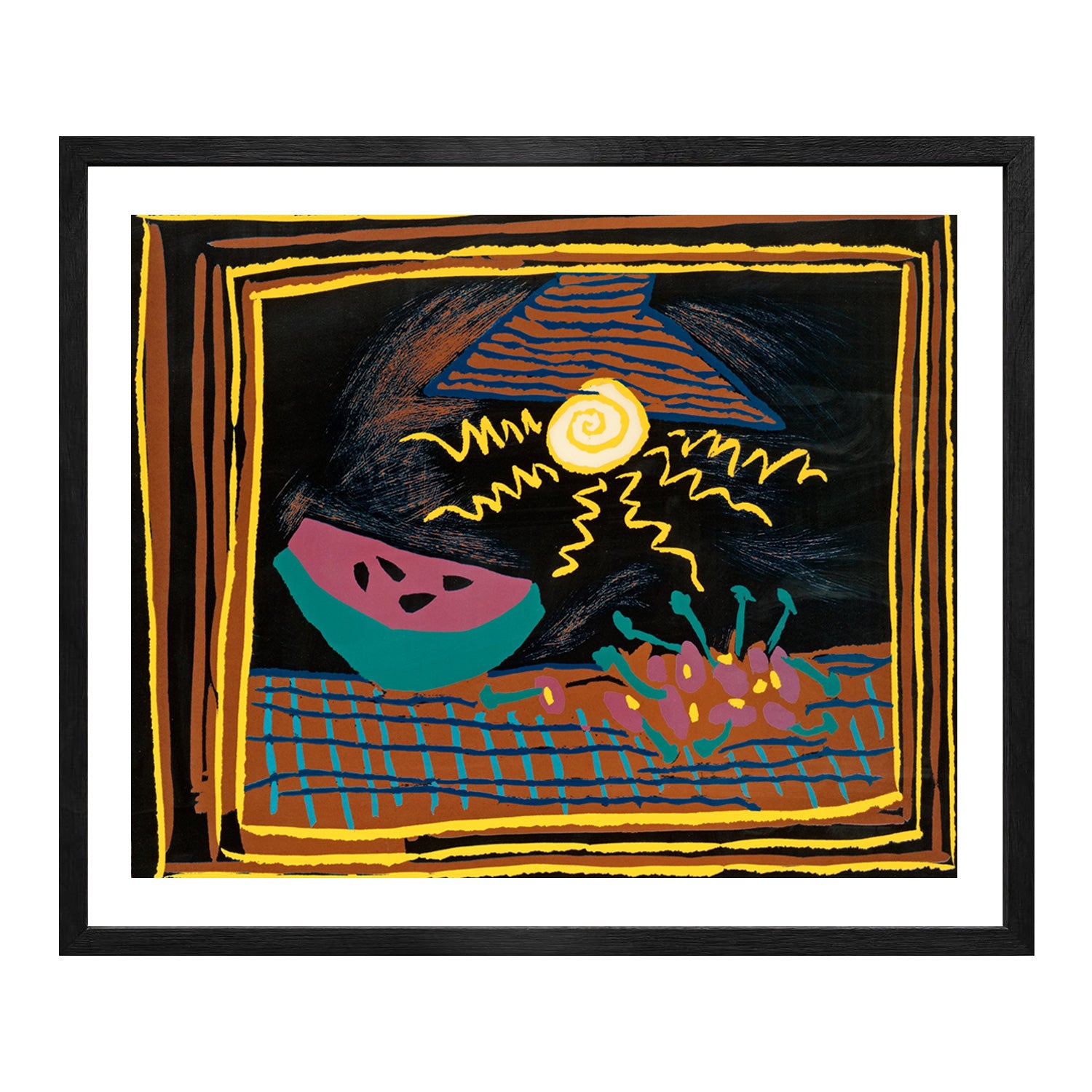 Pablo Picasso Wall Art Still Life With Watermelon Poster Framed Art