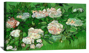Still Life Pink Roses Canvas Art
