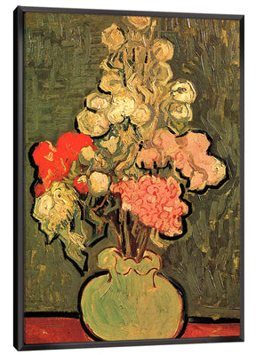 Still Life Vase With Rose Mallows Canvas Art