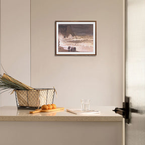 Claude Monet Wall Art Stormy Sea At Etretat Poster Framed