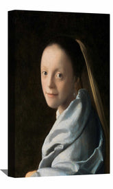 Study of a Young Woman Canvas Art