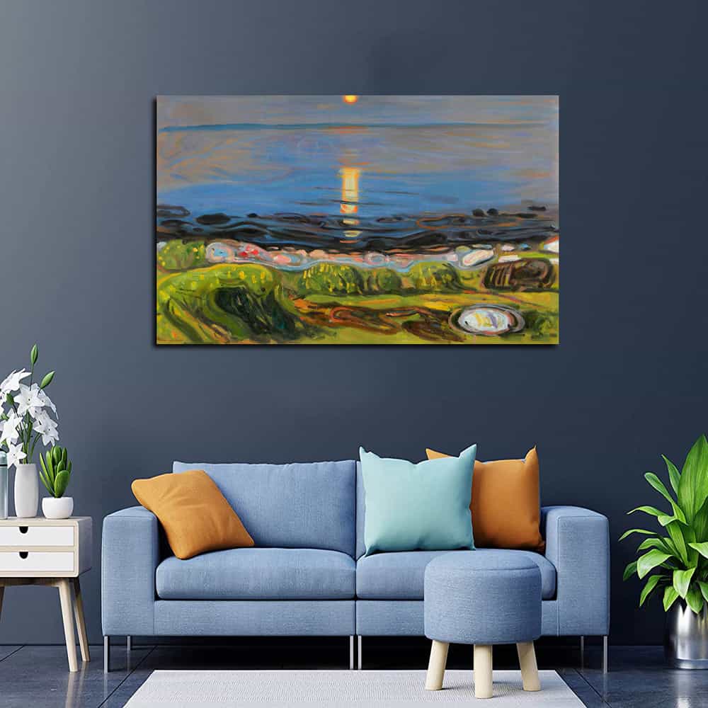 Summer Night by the Beach Canvas Art