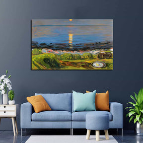 Summer Night by the Beach Canvas Art