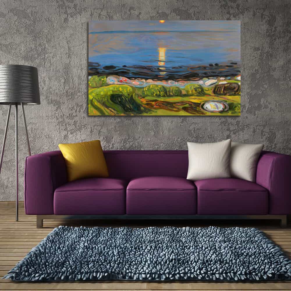 Summer Night by the Beach Canvas Art