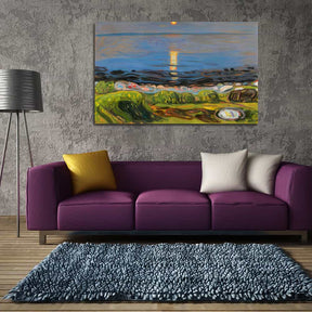 Summer Night by the Beach Canvas Art