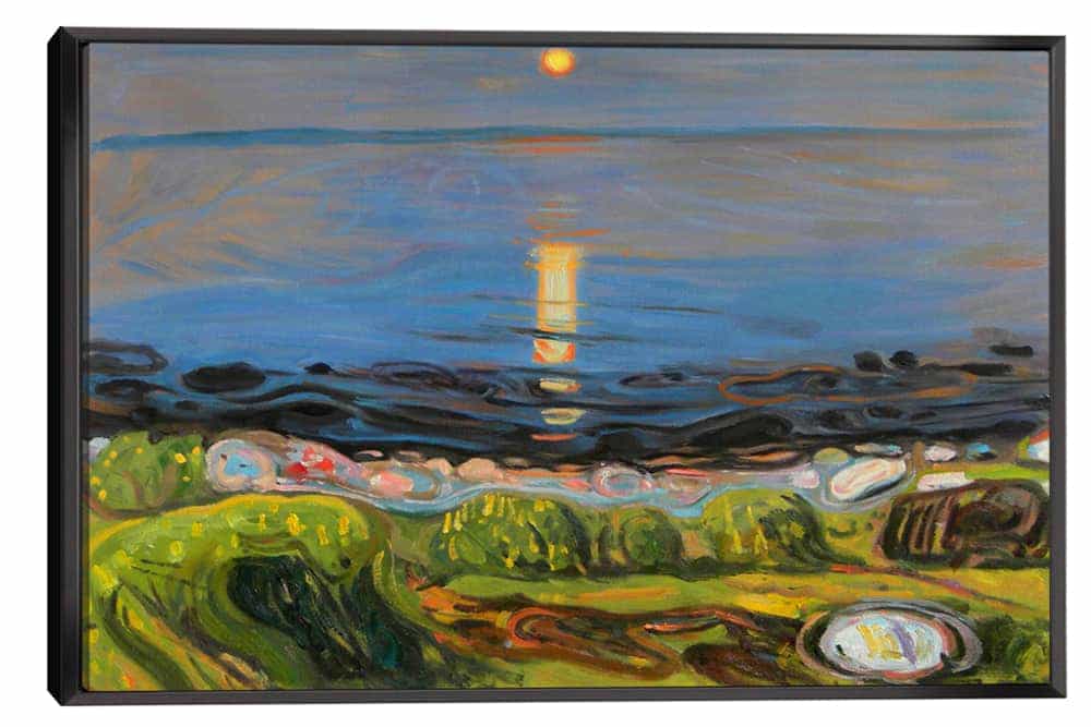 Summer Night by the Beach Canvas Art