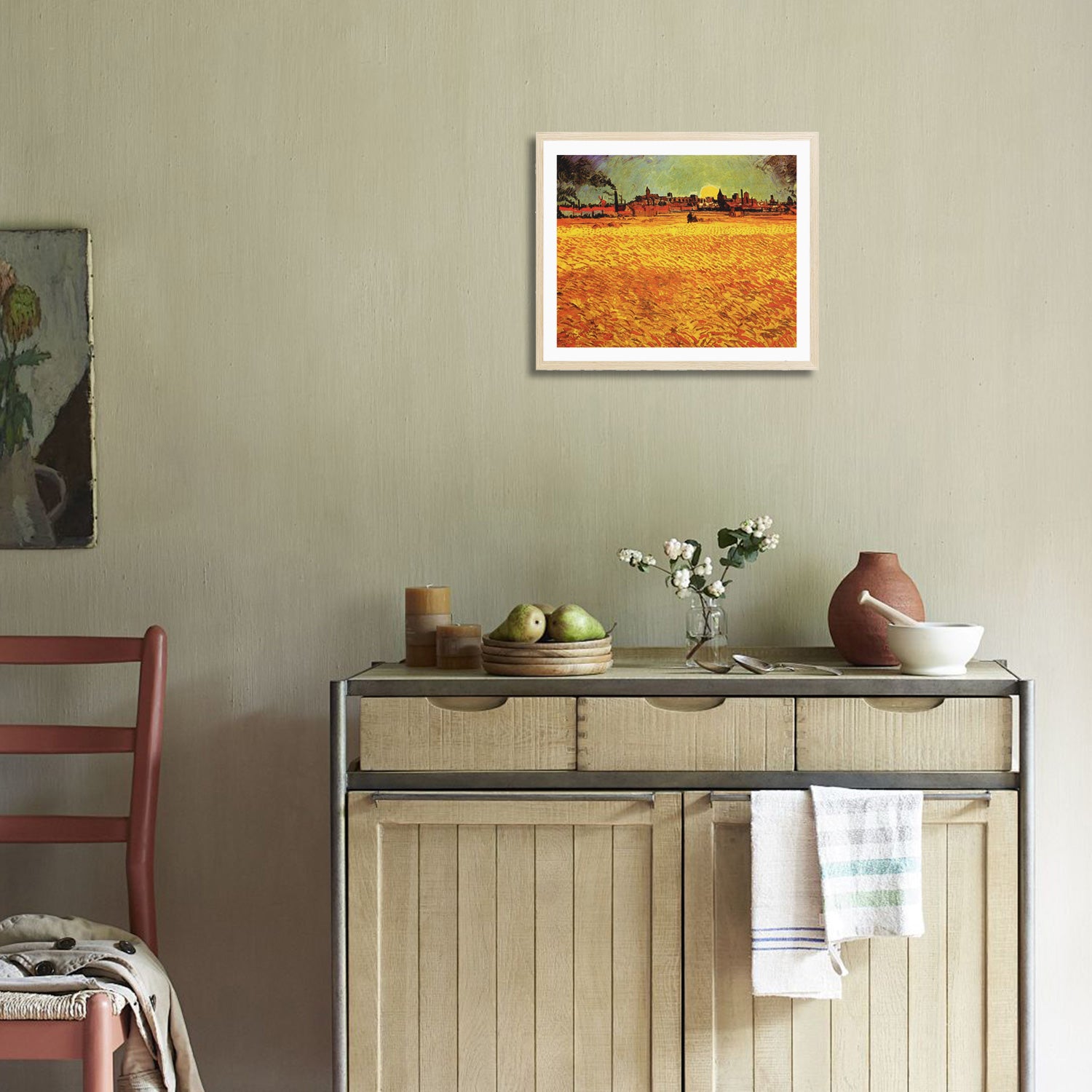 Vincent Van Gogh Sunset Wheat Fields Maries Wall Art Van Gogh Poster