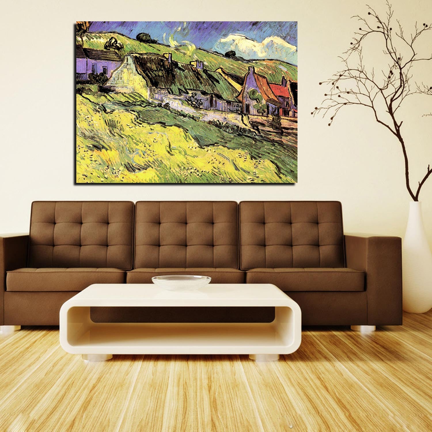Thatched Cottages Canvas Art