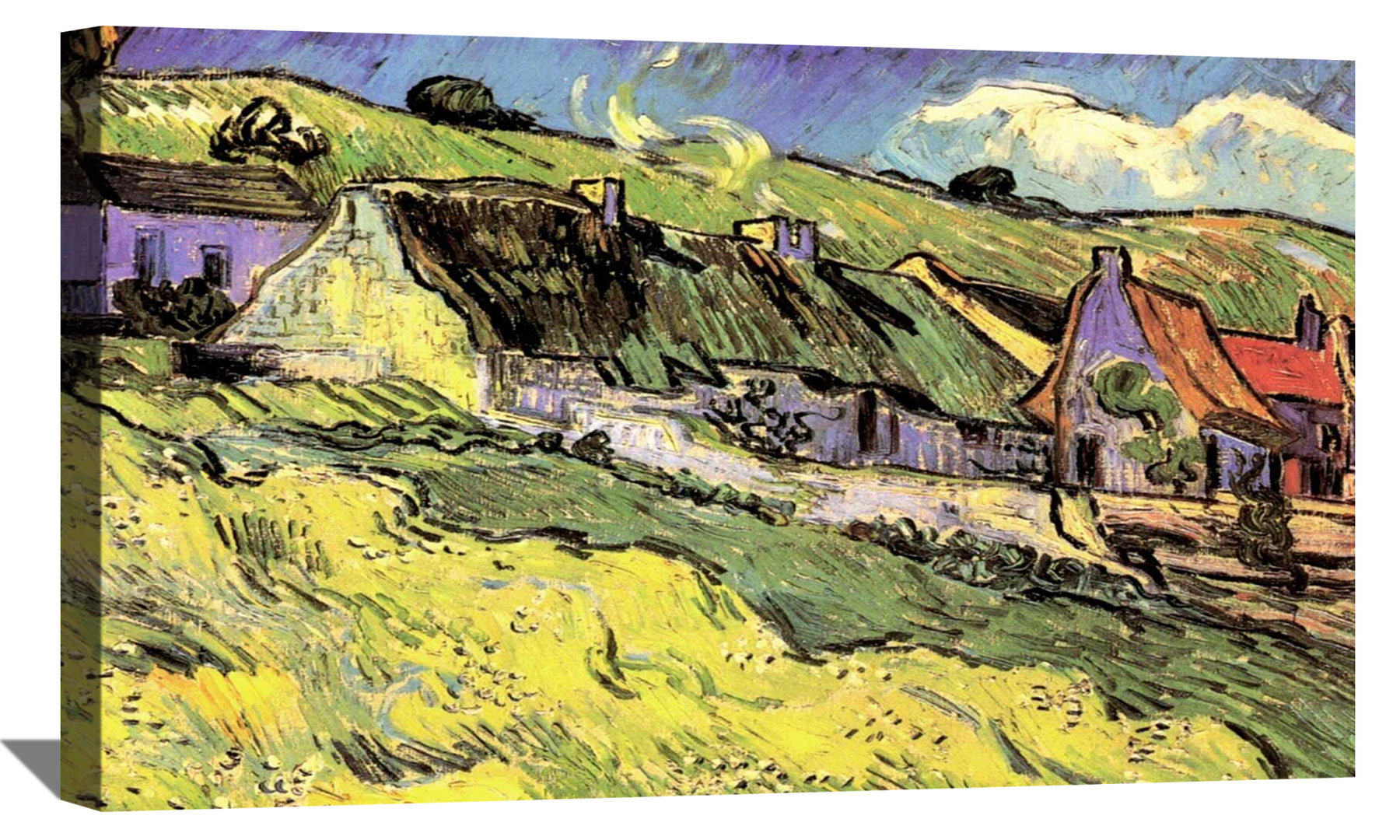 Thatched Cottages Canvas Art