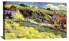 Thatched Cottages Canvas Art