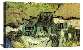 Thatched Cottages in Jorgus Canvas Art