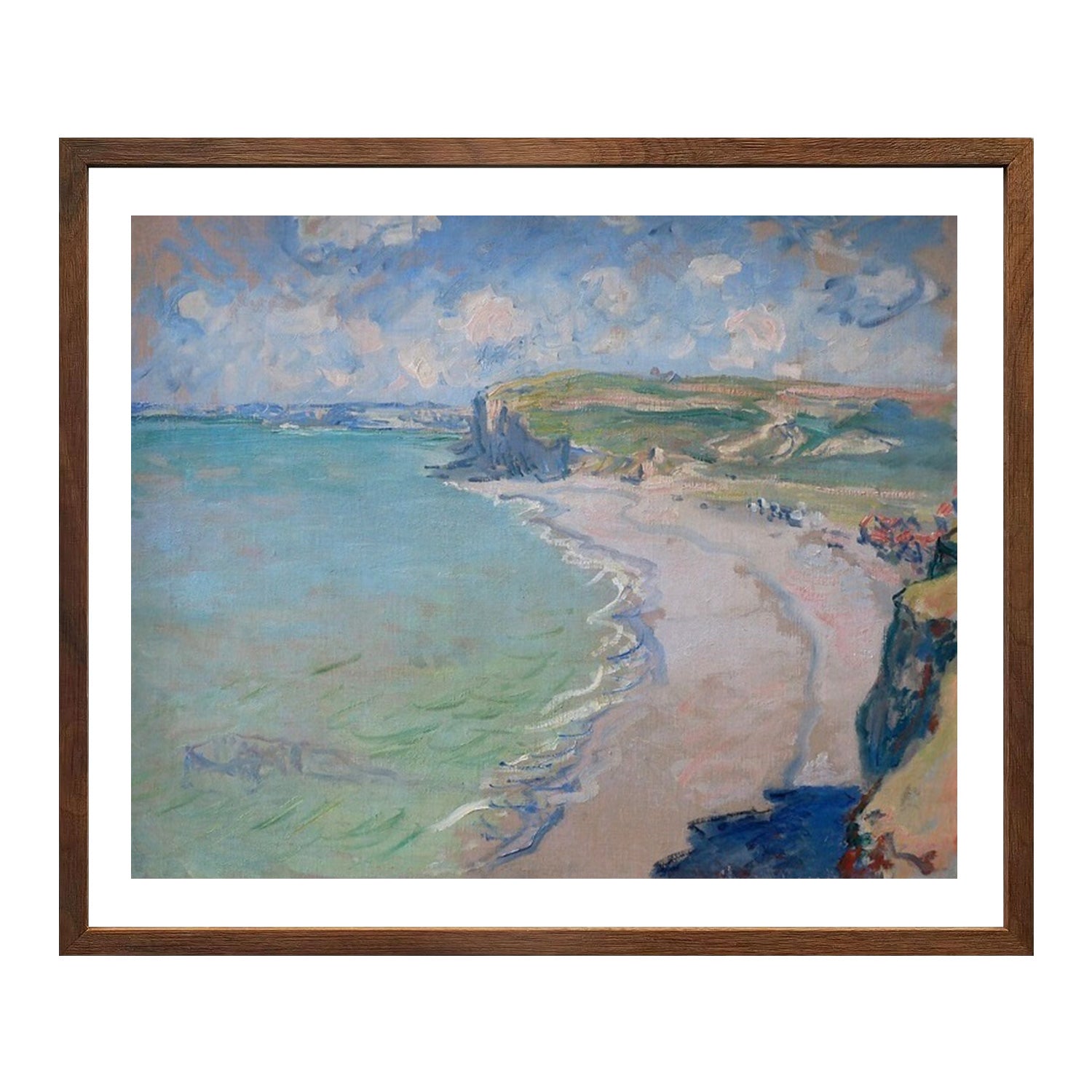 Claude Monet Wall Art The Beach At Pourville Poster Framed