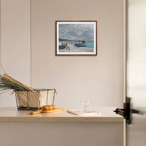 Claude Monet Wall Art The Beach At Sainte Adresse Poster Framed