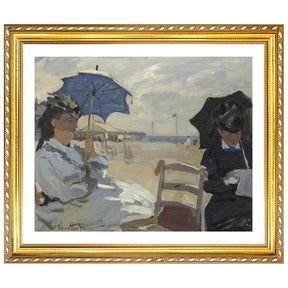 Claude Monet Wall Art The Beach At Trouville Poster Framed