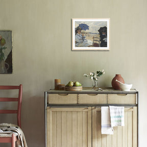 Claude Monet Wall Art The Beach At Trouville Poster Framed