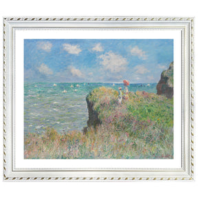 Claude Monet Wall Art The Cliff Walk At Pourville Poster Framed