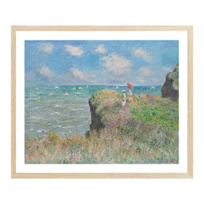 Claude Monet Wall Art The Cliff Walk At Pourville Poster Framed