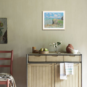 Claude Monet Wall Art The Cliff Walk At Pourville Poster Framed