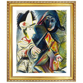 Pablo Picasso Wall Art The Clown And The Harlequin Poster Framed Art