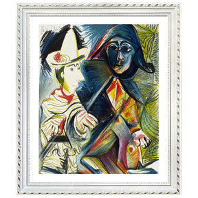 Pablo Picasso Wall Art The Clown And The Harlequin Poster Framed Art