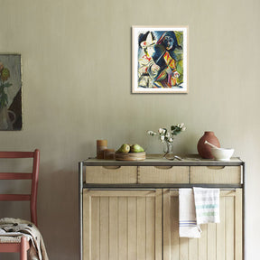 Pablo Picasso Wall Art The Clown And The Harlequin Poster Framed Art