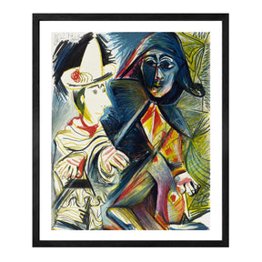 Pablo Picasso Wall Art The Clown And The Harlequin Poster Framed Art