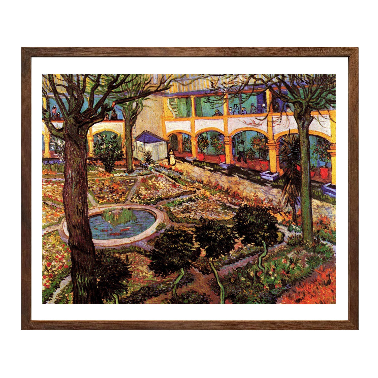 Vincent Van Gogh The Courtyard of The Hospital Wall Art Van Gogh Poster