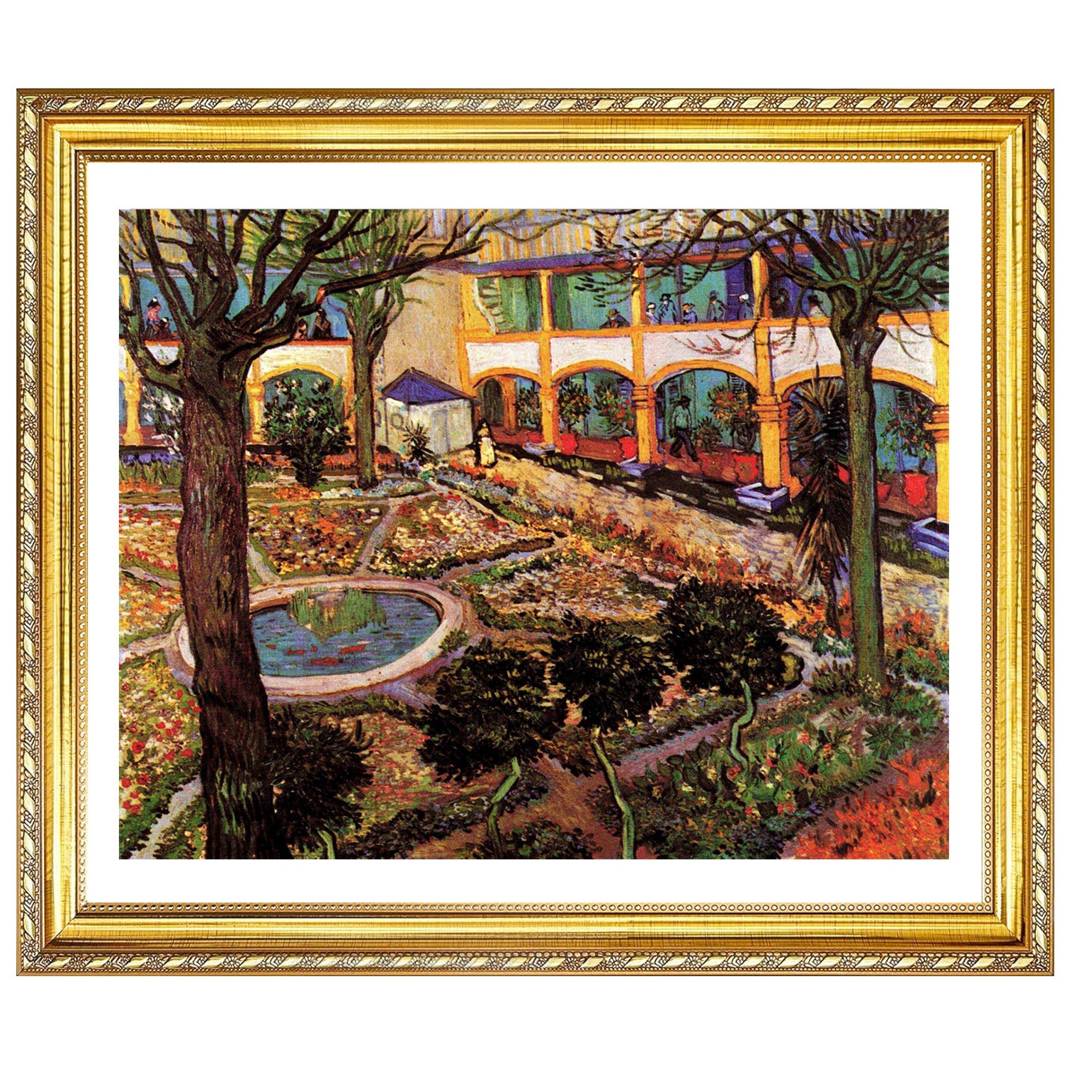 Vincent Van Gogh The Courtyard of The Hospital Wall Art Van Gogh Poster