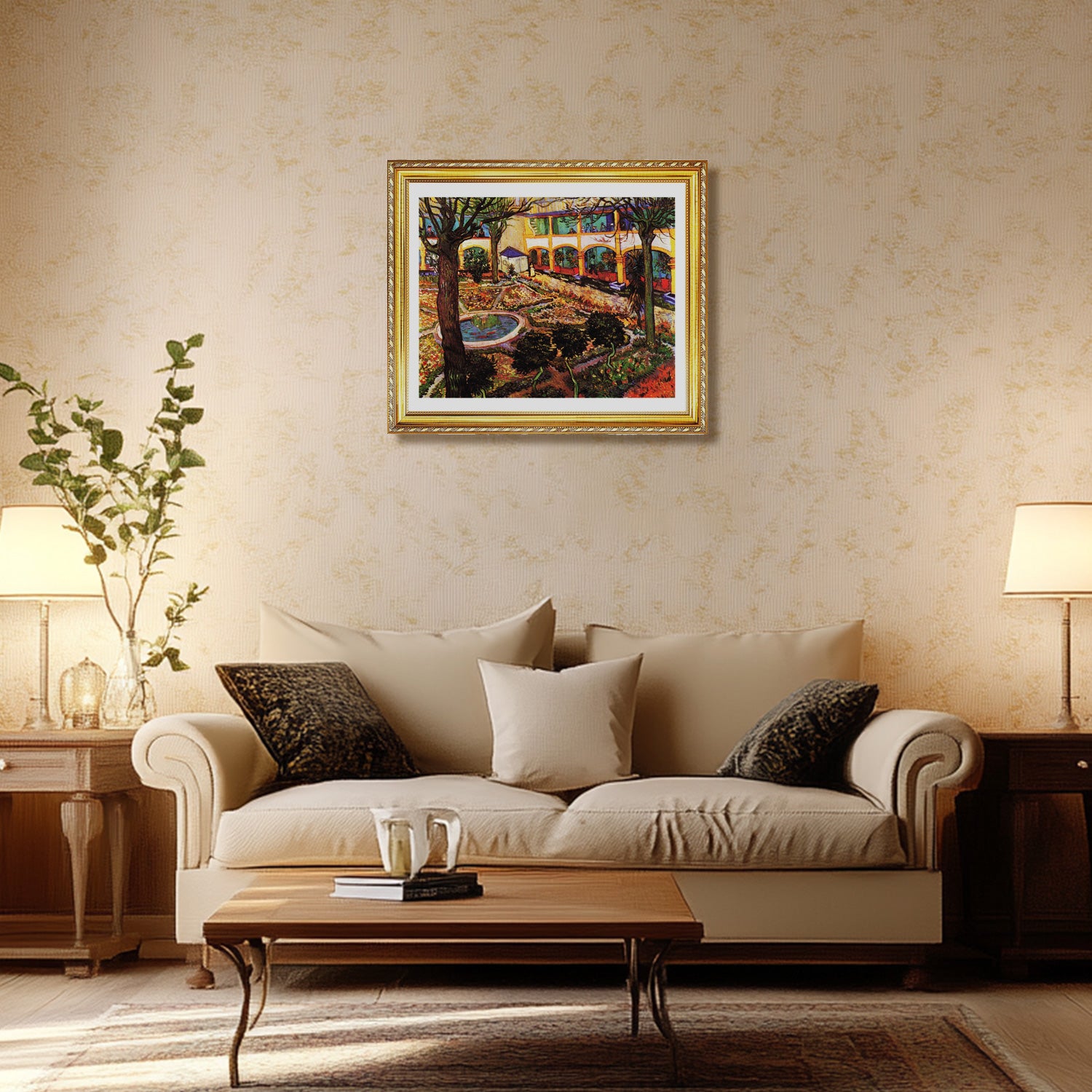 Vincent Van Gogh The Courtyard of The Hospital Wall Art Van Gogh Poster