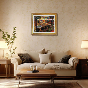 Vincent Van Gogh The Courtyard of The Hospital Wall Art Van Gogh Poster