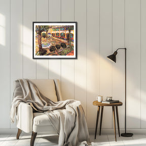 Vincent Van Gogh The Courtyard of The Hospital Wall Art Van Gogh Poster