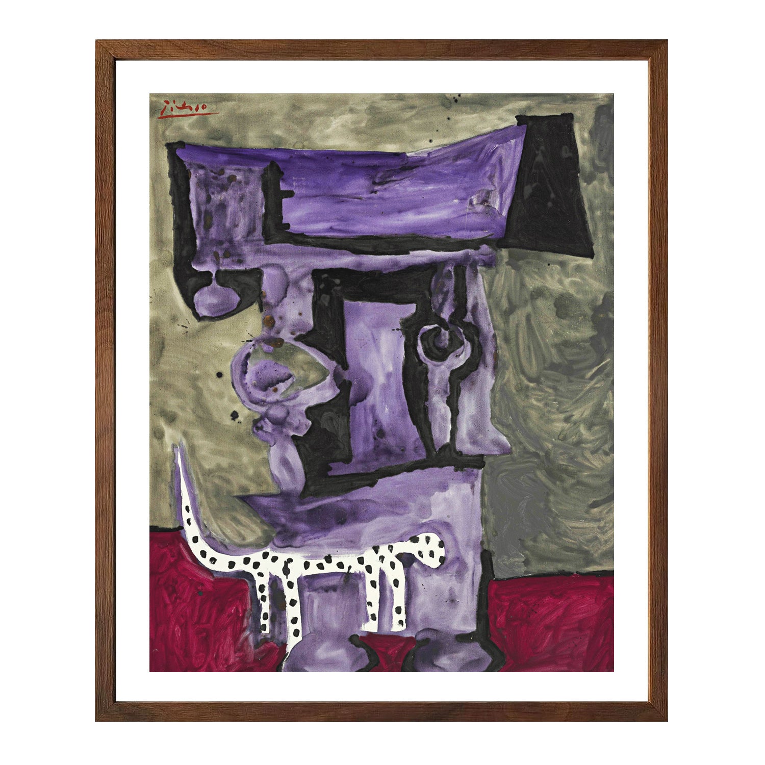 Pablo Picasso Wall Art The Dalmatian Dog Poster Framed Art