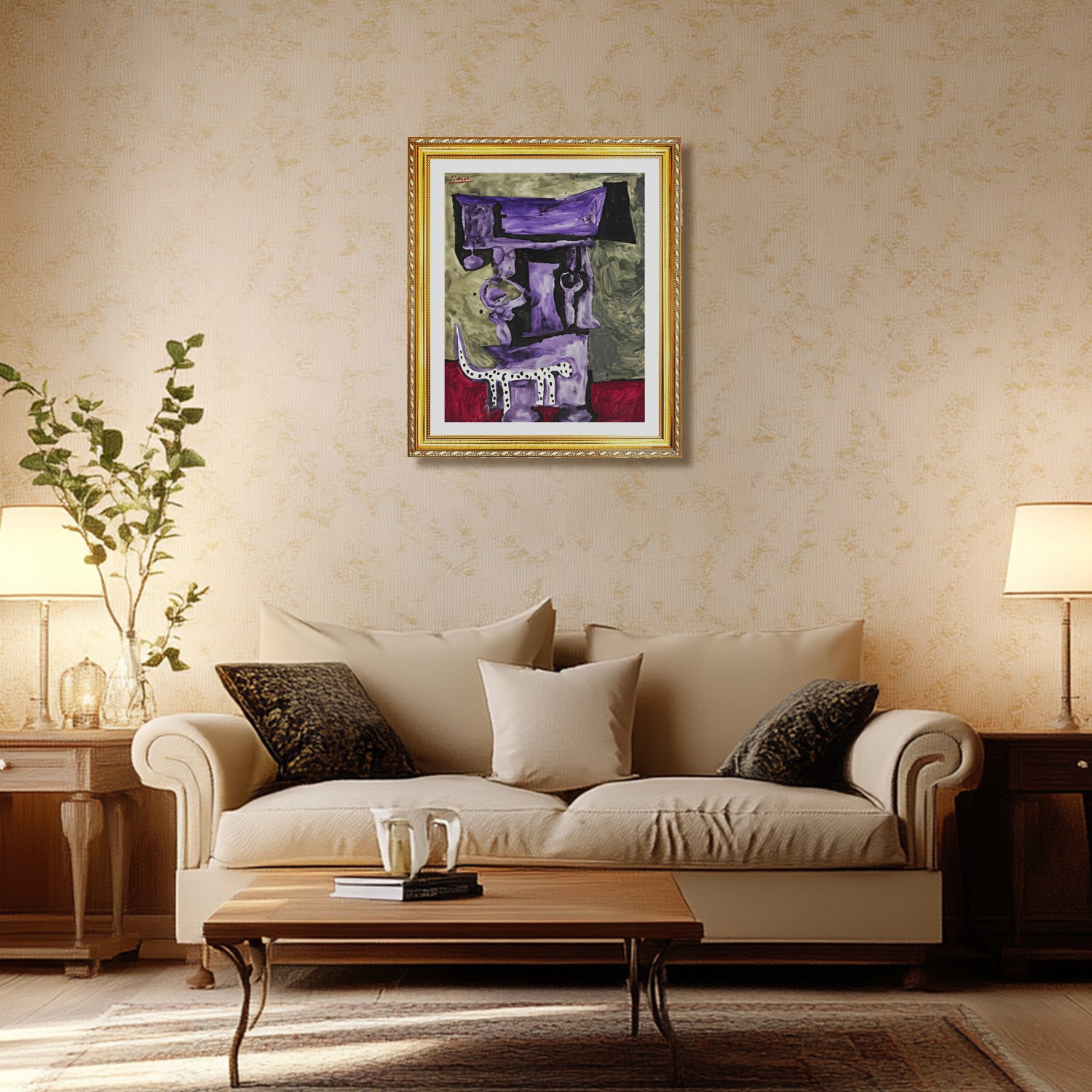 Pablo Picasso Wall Art The Dalmatian Dog Poster Framed Art