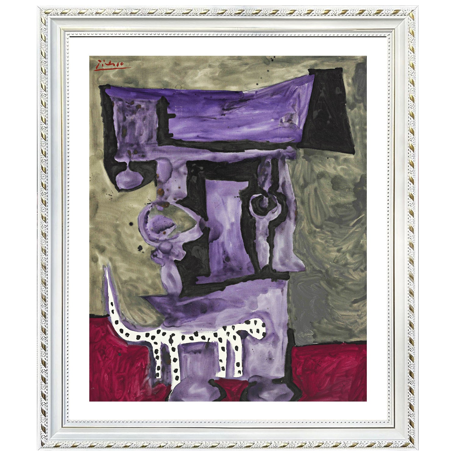 Pablo Picasso Wall Art The Dalmatian Dog Poster Framed Art