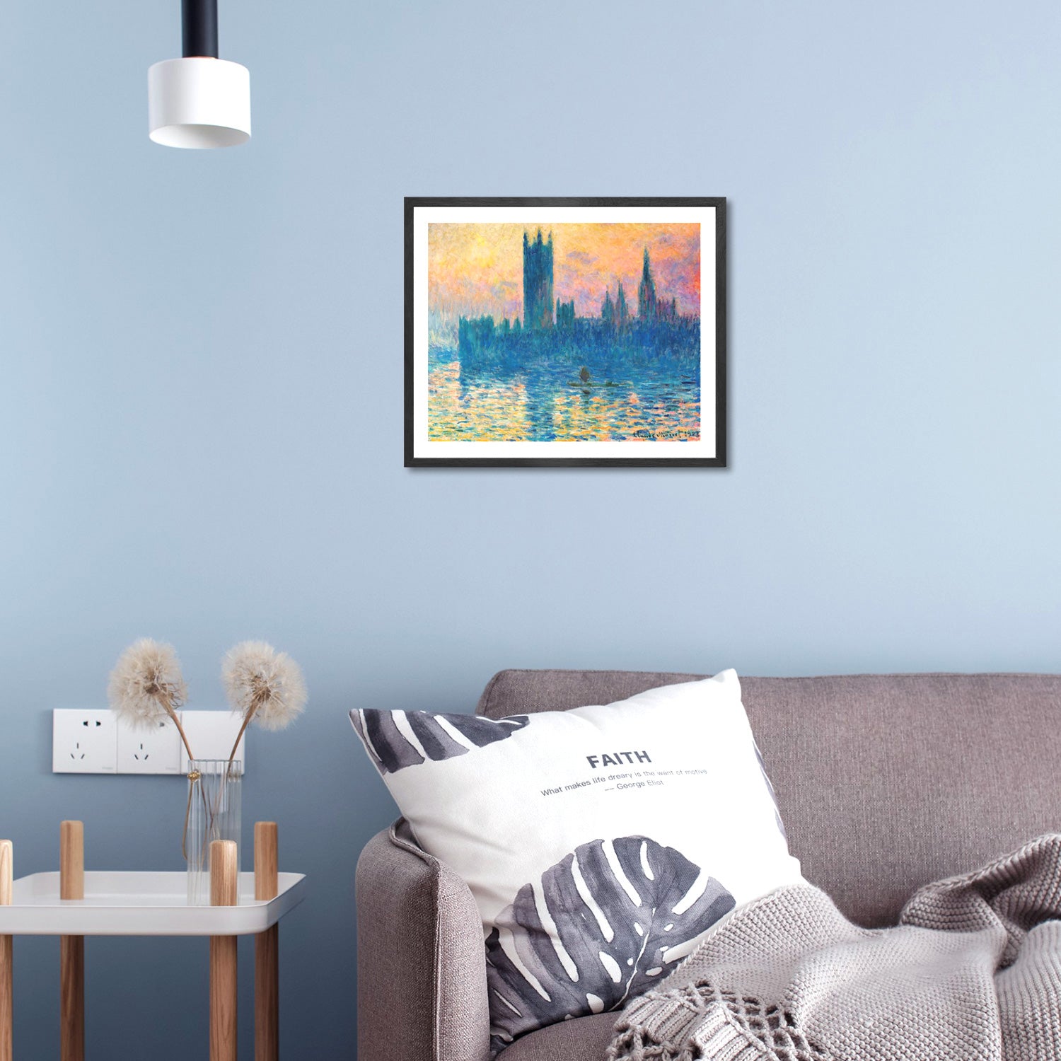 Claude Monet Wall Art The Houses Of Parliament In London Poster Framed