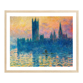 Claude Monet Wall Art The Houses Of Parliament In London Poster Framed